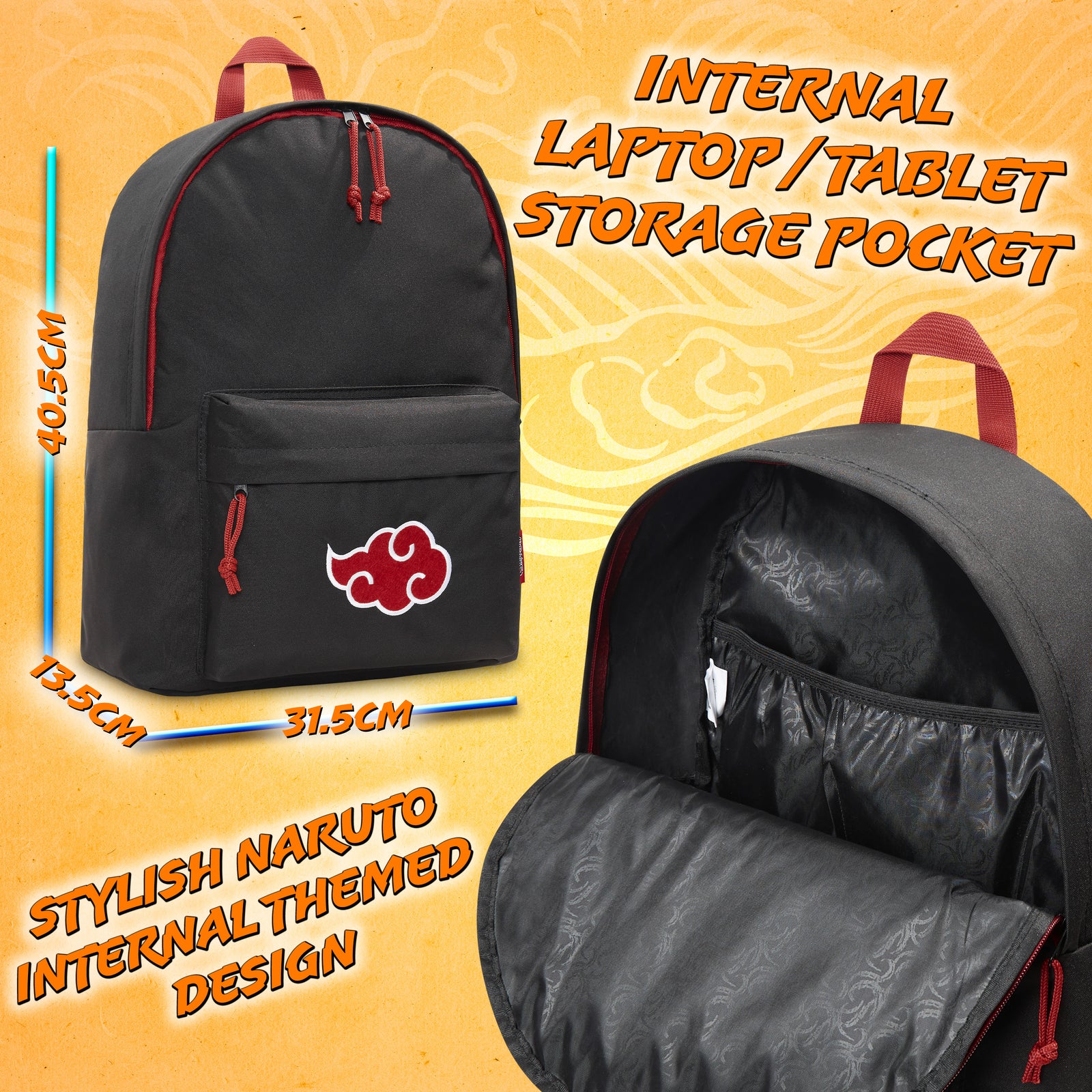 Naruto Backpack - Akatsuki Anime School Bag for sale
