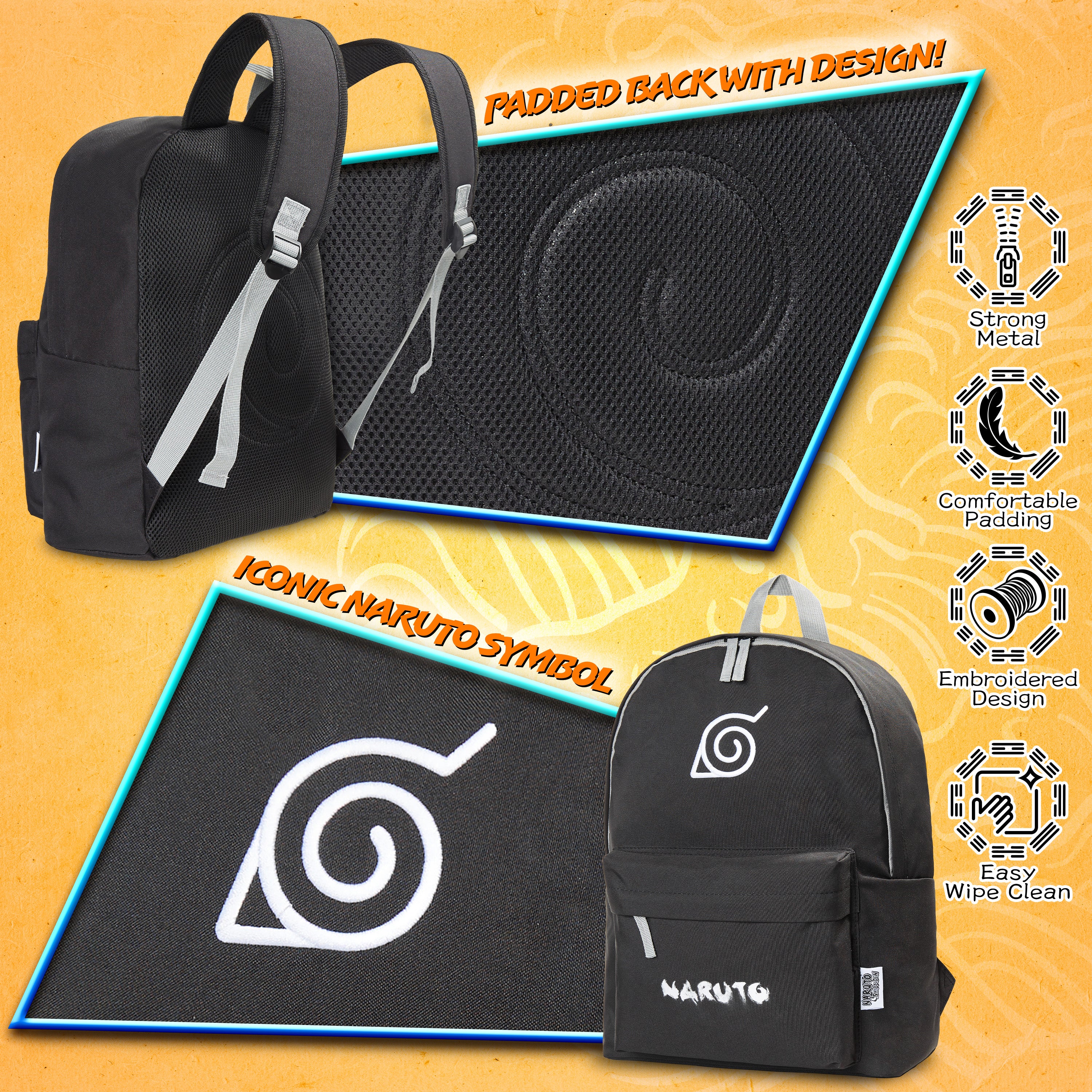 Naruto Backpack - Konoha Leaf Naruto School Bag - Get Trend