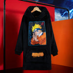Naruto Oversized Hoodie Blanket for Kids, Anime Hoodie for Boys (Black) - Get Trend