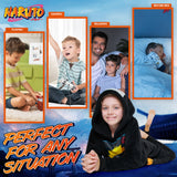 Naruto Oversized Hoodie Blanket for Kids, Anime Hoodie for Boys (Black) - Get Trend