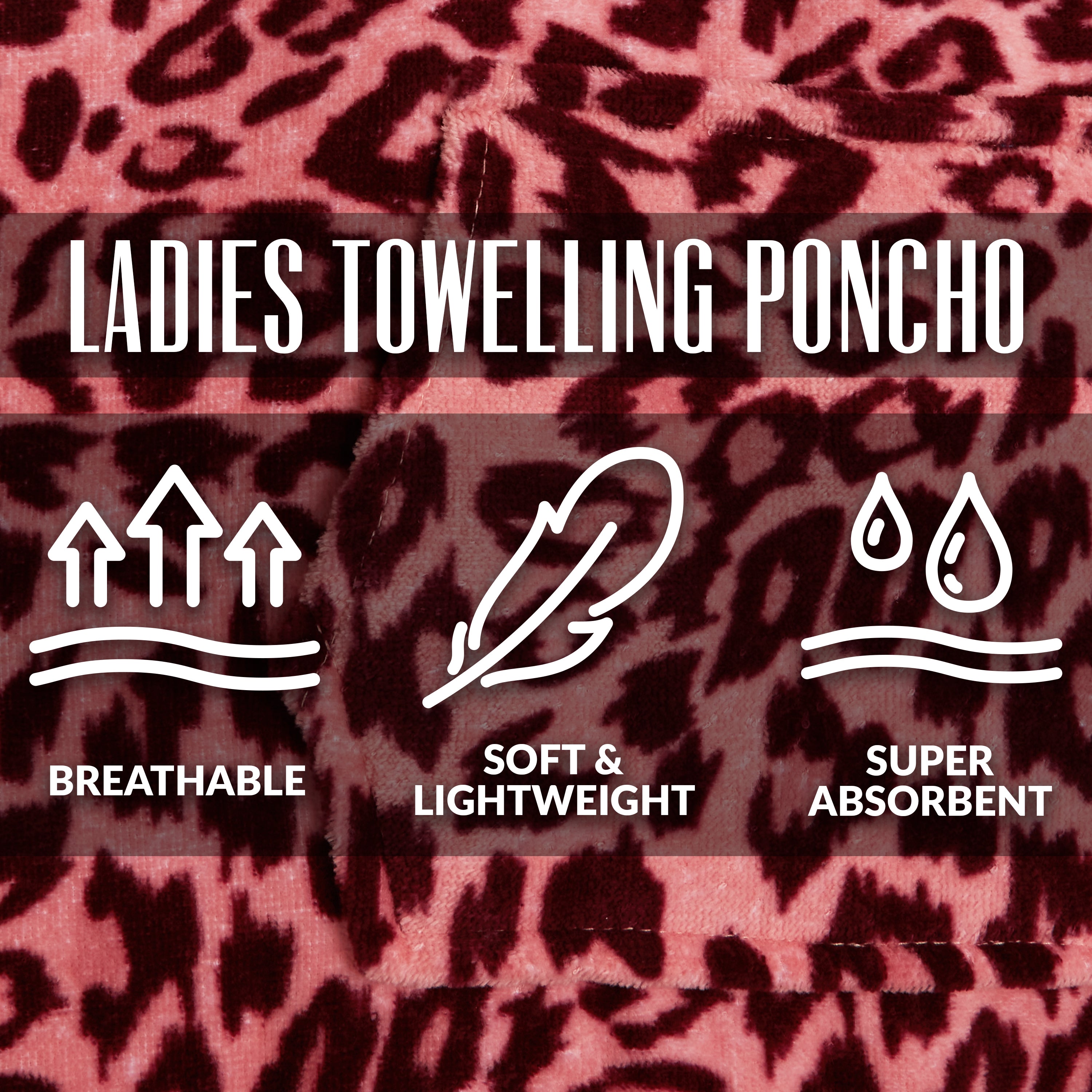 CityComfort Adults Hooded Towel Poncho Hooded Terry Towelling Poncho - Get Trend