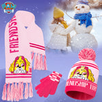 Paw Patrol Beanie Hat Scarf and Gloves Set Kids, Gifts for Girls - Get Trend