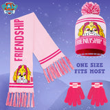 Paw Patrol Beanie Hat Scarf and Gloves Set Kids, Gifts for Girls - Get Trend