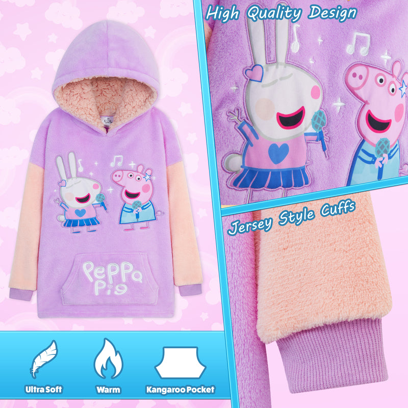 Peppa Pig Oversized Hoodie Blanket for Kids, Gifts for Girls (Multi) - Get Trend