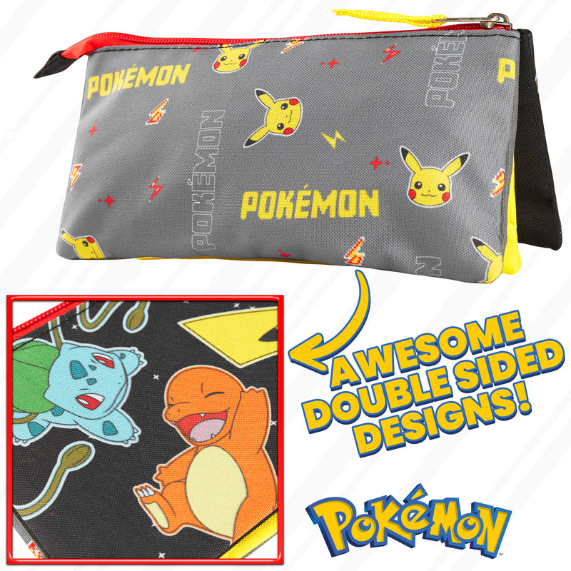 Pokemon Pencil Case for Boys, Pikachu School Supplies