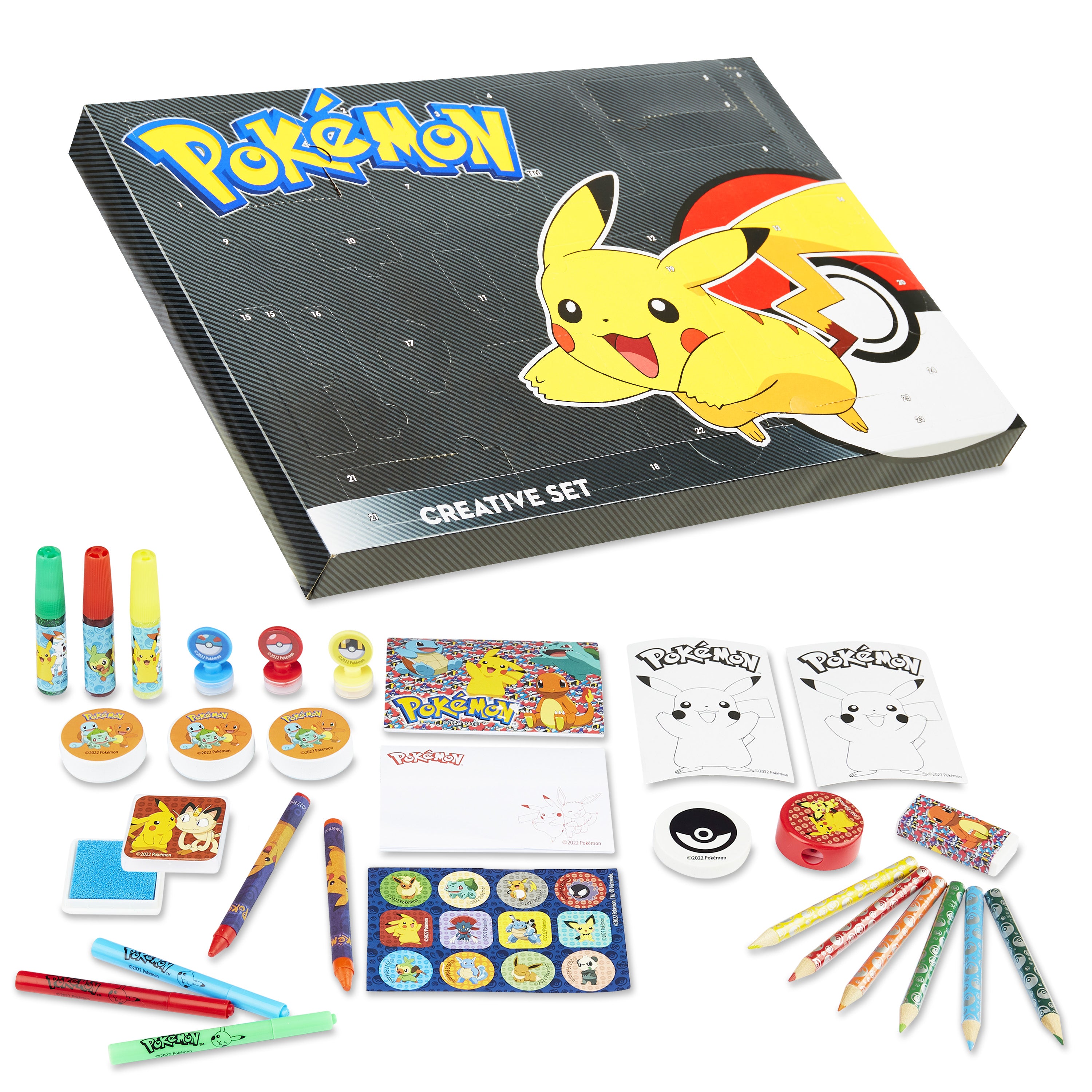 Pokemon Advent Calendar Kids Stationery Christmas Countdown Calendar for Boys - Get Trend