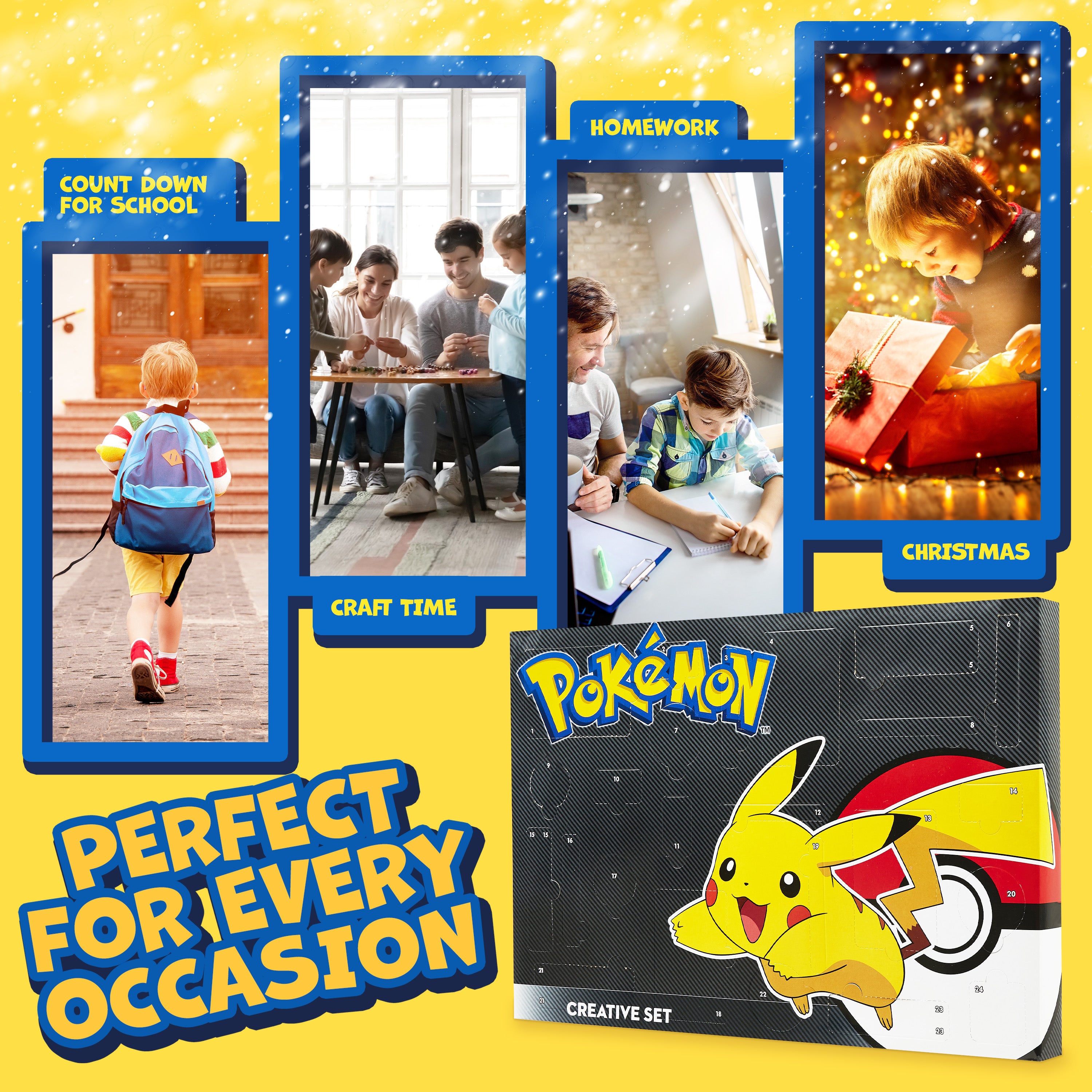 Pokemon Advent Calendar Kids Stationery Christmas Countdown Calendar for Boys - Get Trend