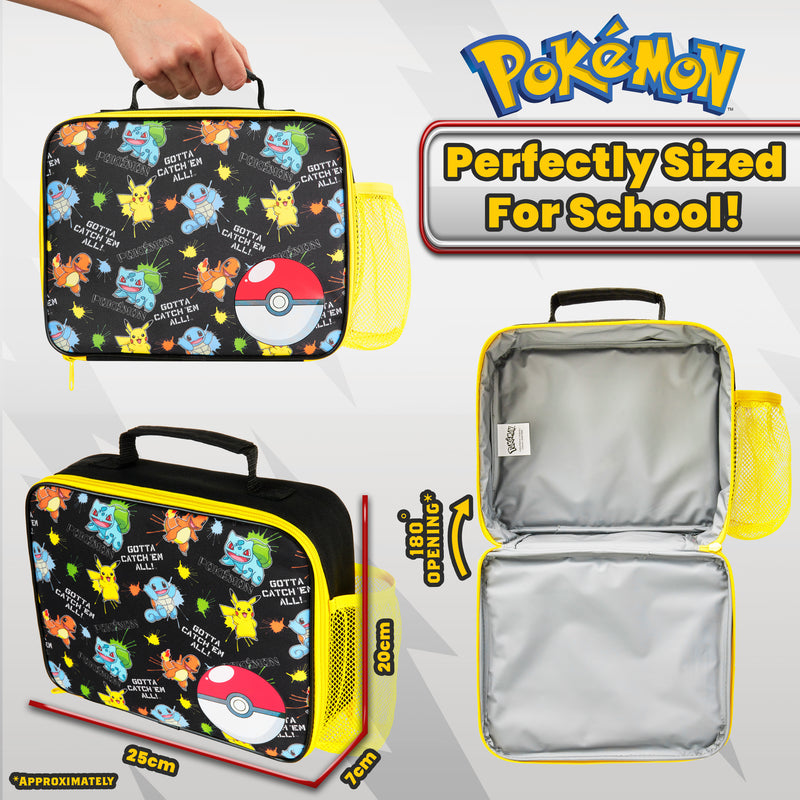 Pokemon Lunch Box Kids, Insulated Lunch Bag for School (Multi) - Get Trend