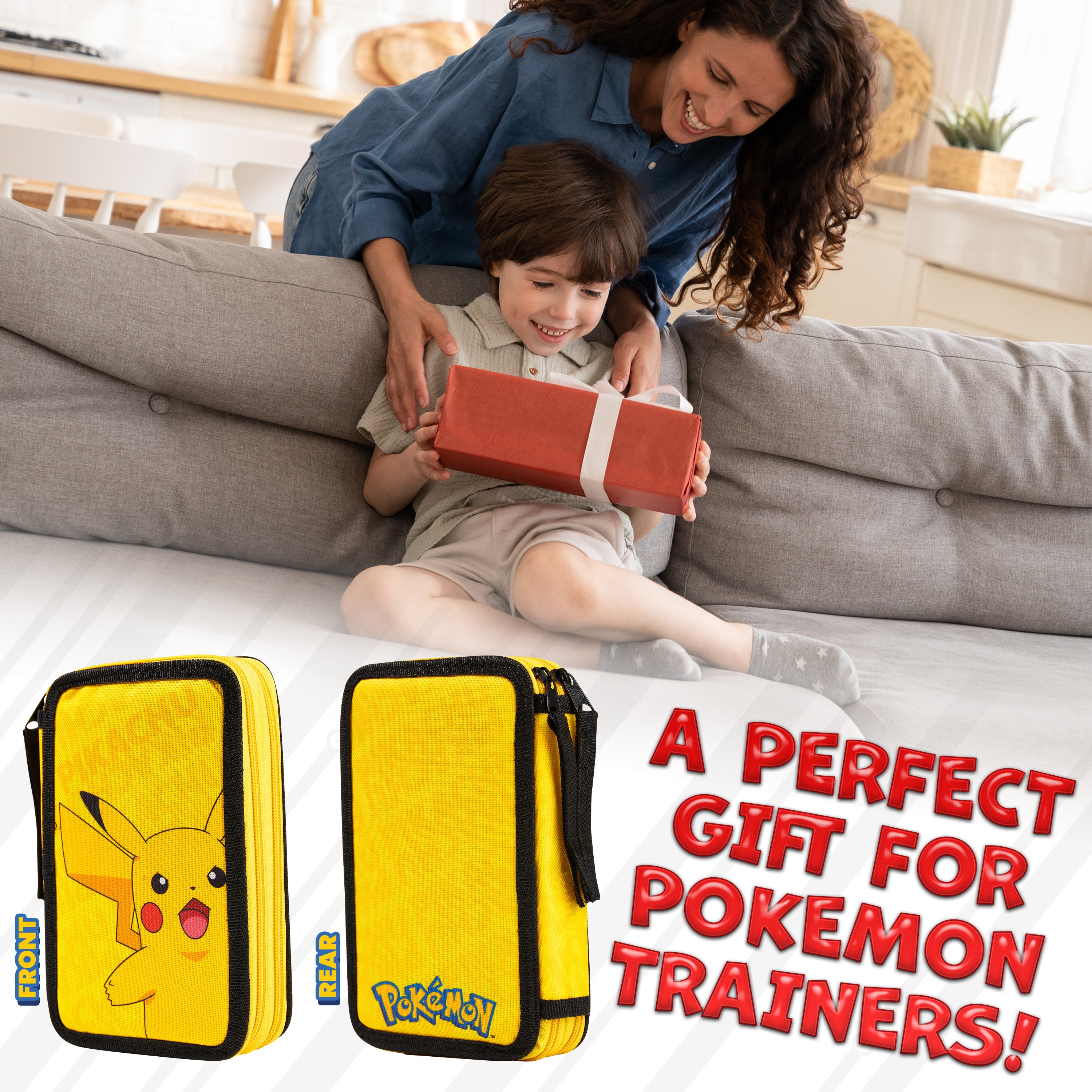 Pokemon Pencil Case for Boys - Pikachu Filled Pencil Case Stationery Set - Get Trend