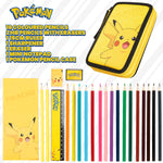 Pokemon Pencil Case for Boys - Pikachu Filled Pencil Case Stationery Set - Get Trend