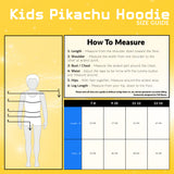 Pokémon Yellow Hoodie Kids, Pikachu Sweatshirt Cotton with 3D Ears Boys Teens - Get Trend