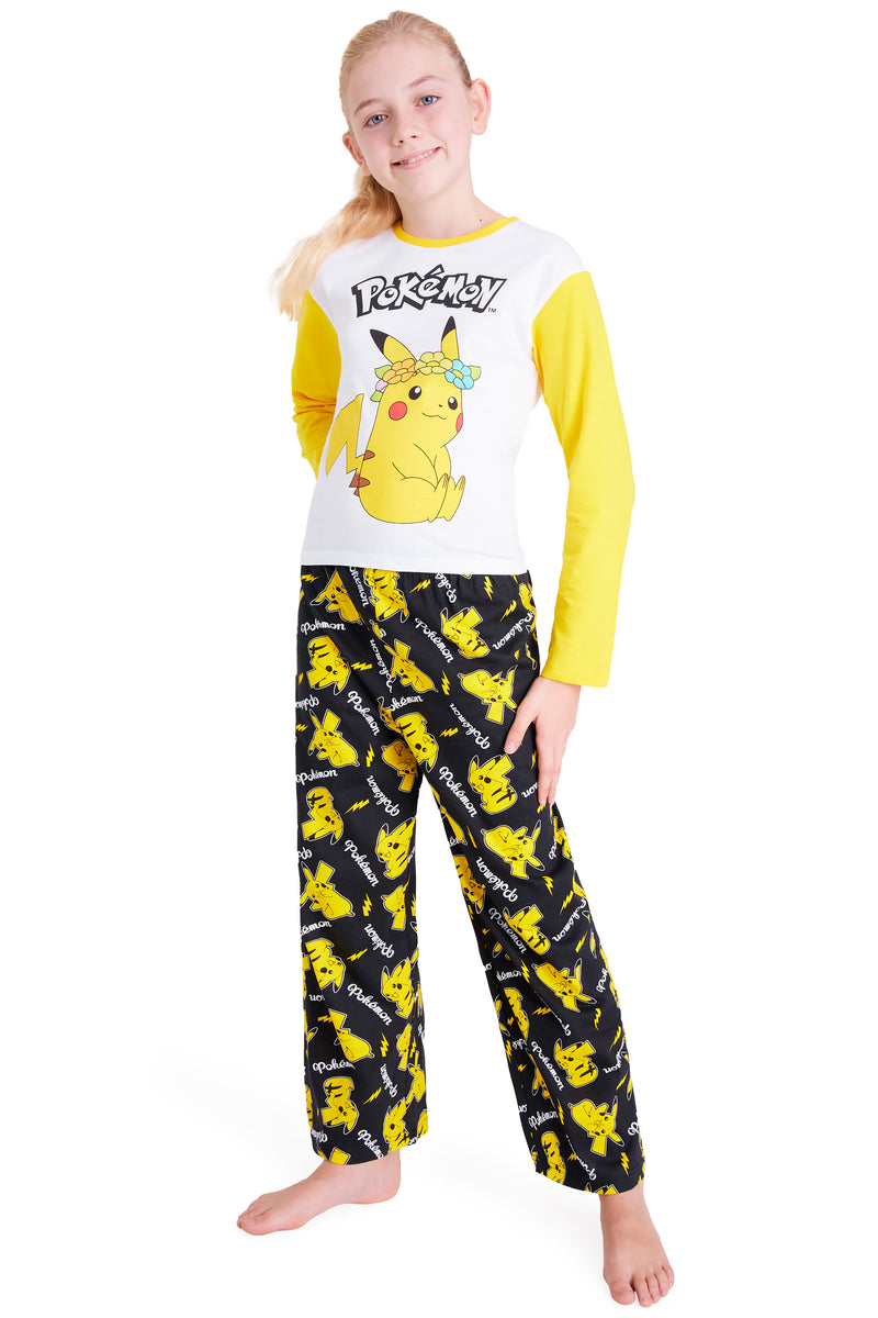 Pokemon Pyjamas for Girls, Pikachu Loungewear Set