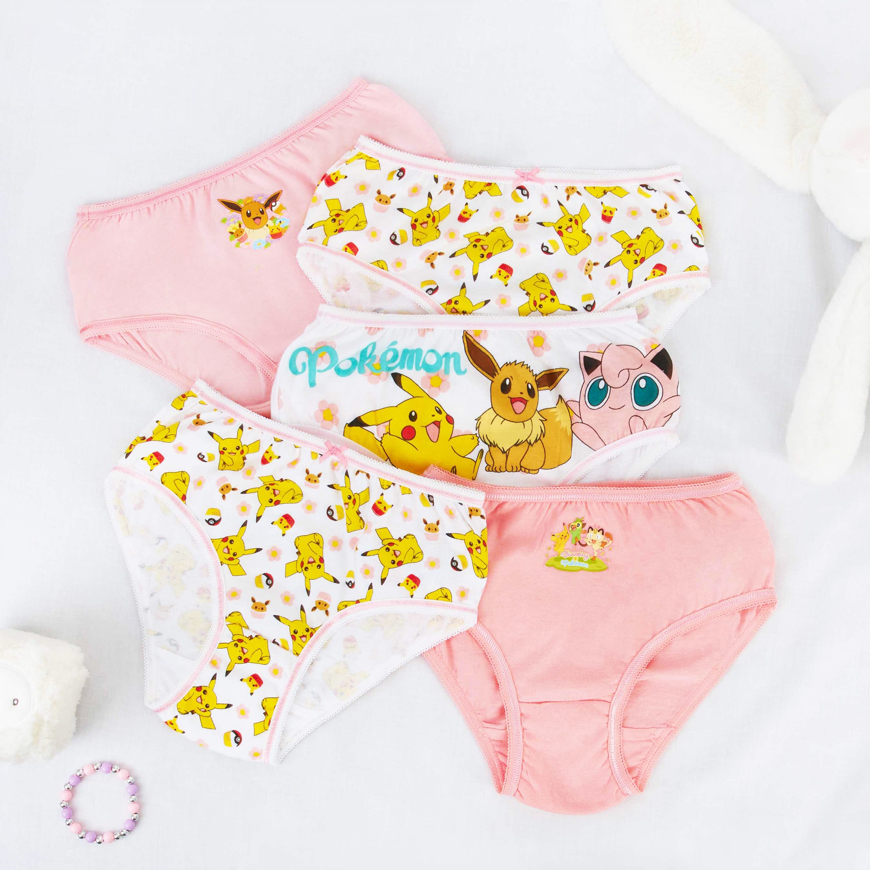 Pokemon Girls Knickers - Pack of 5 Underwear for Girls and Teens - Get Trend