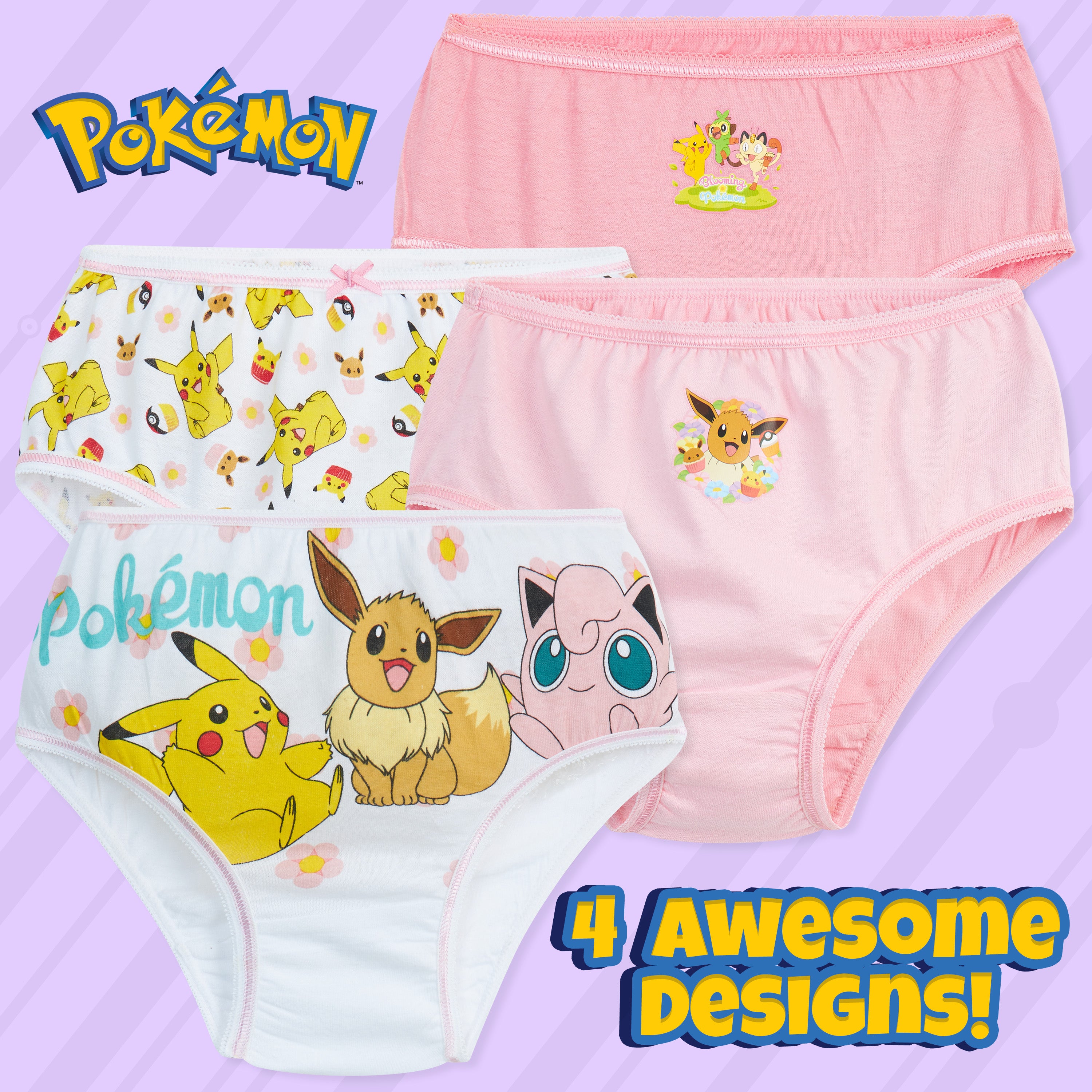 Pokemon Girls Knickers - Pack of 5 Underwear for Girls and Teens - Get Trend