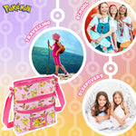 Pokemon Cross Body Bag for Girls Pikachu Eevee - Pink Shoulder Bag - Get Trend