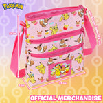 Pokemon Cross Body Bag for Girls Pikachu Eevee - Pink Shoulder Bag - Get Trend