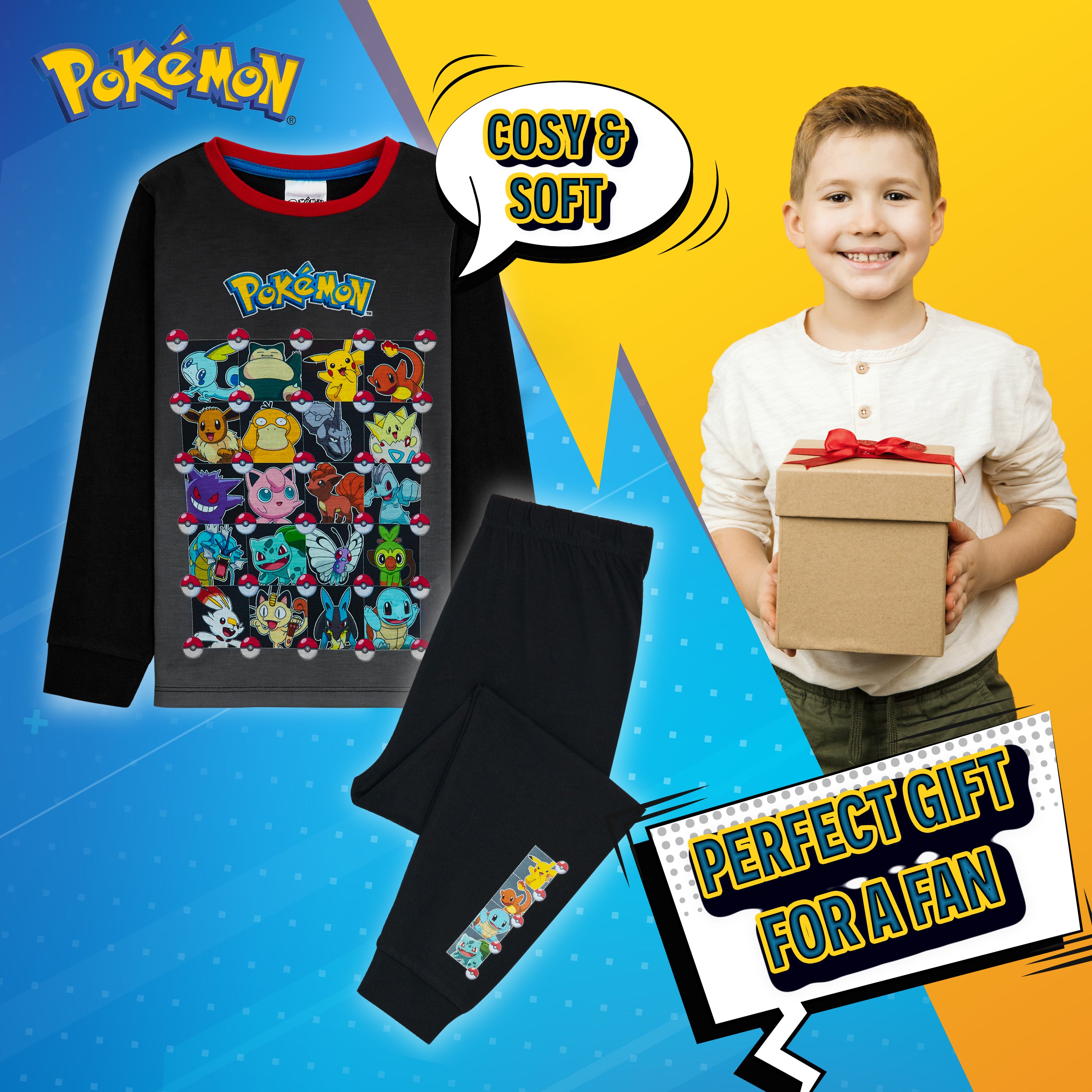 Pokemon Pyjamas for kids - Pikachu Boys Pyjamas Set - Get Trend