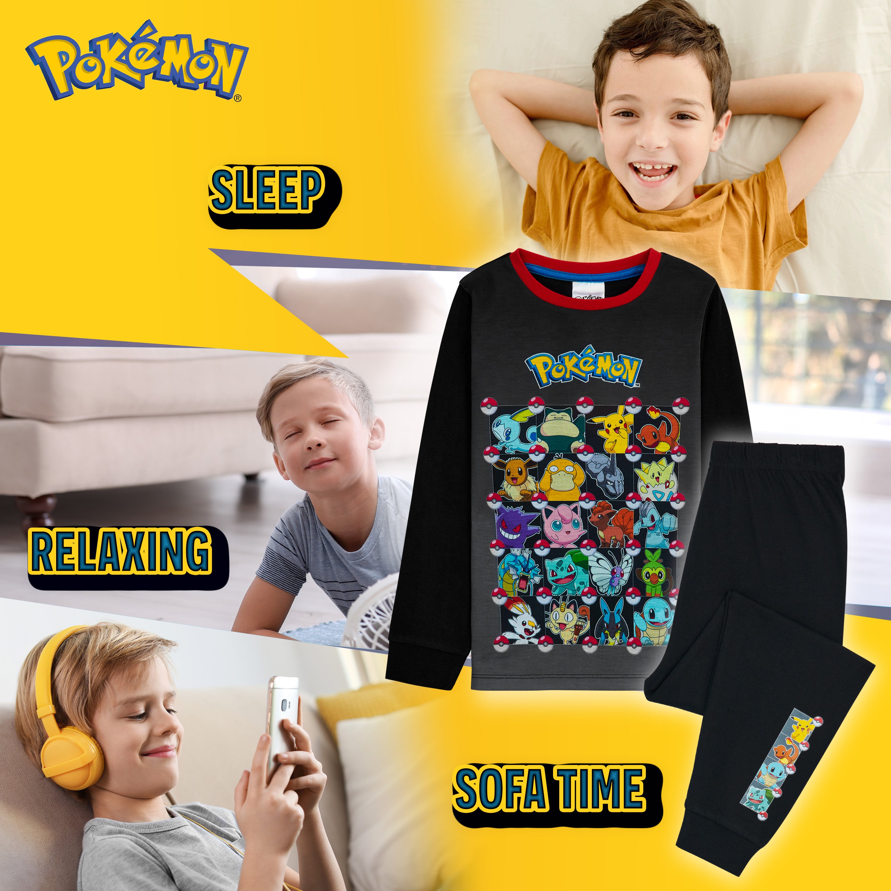Pokemon Pyjamas for kids - Pikachu Boys Pyjamas Set - Get Trend