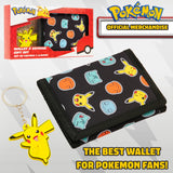 Pokemon Kids Wallet and Key Ring Set, Pikachu Trifold Wallet Gift Set - Get Trend