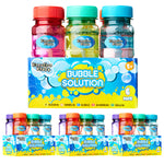 KreativeKraft Mini Bottles Bubble Solution with Bubble Wand - 4 Pack - Get Trend