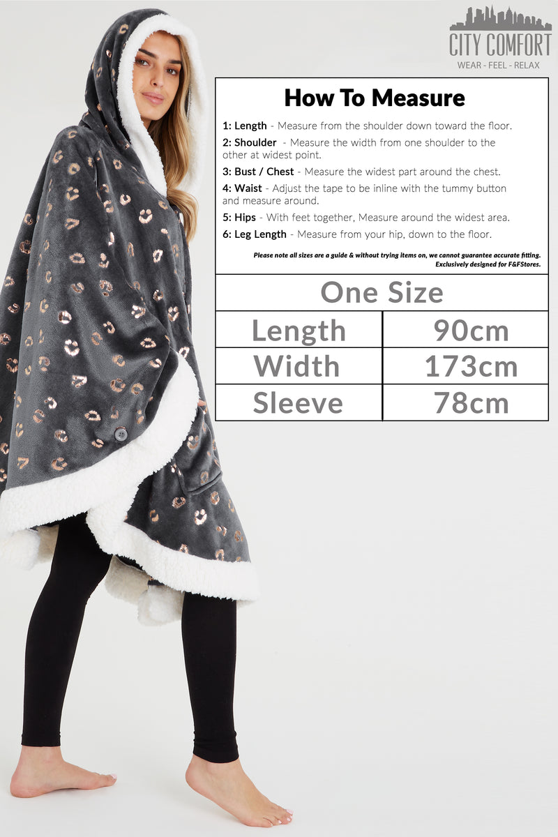 CityComfort Blanket Hoodie For Women Snuggle Sherpa Oversized Hoodie Blanket