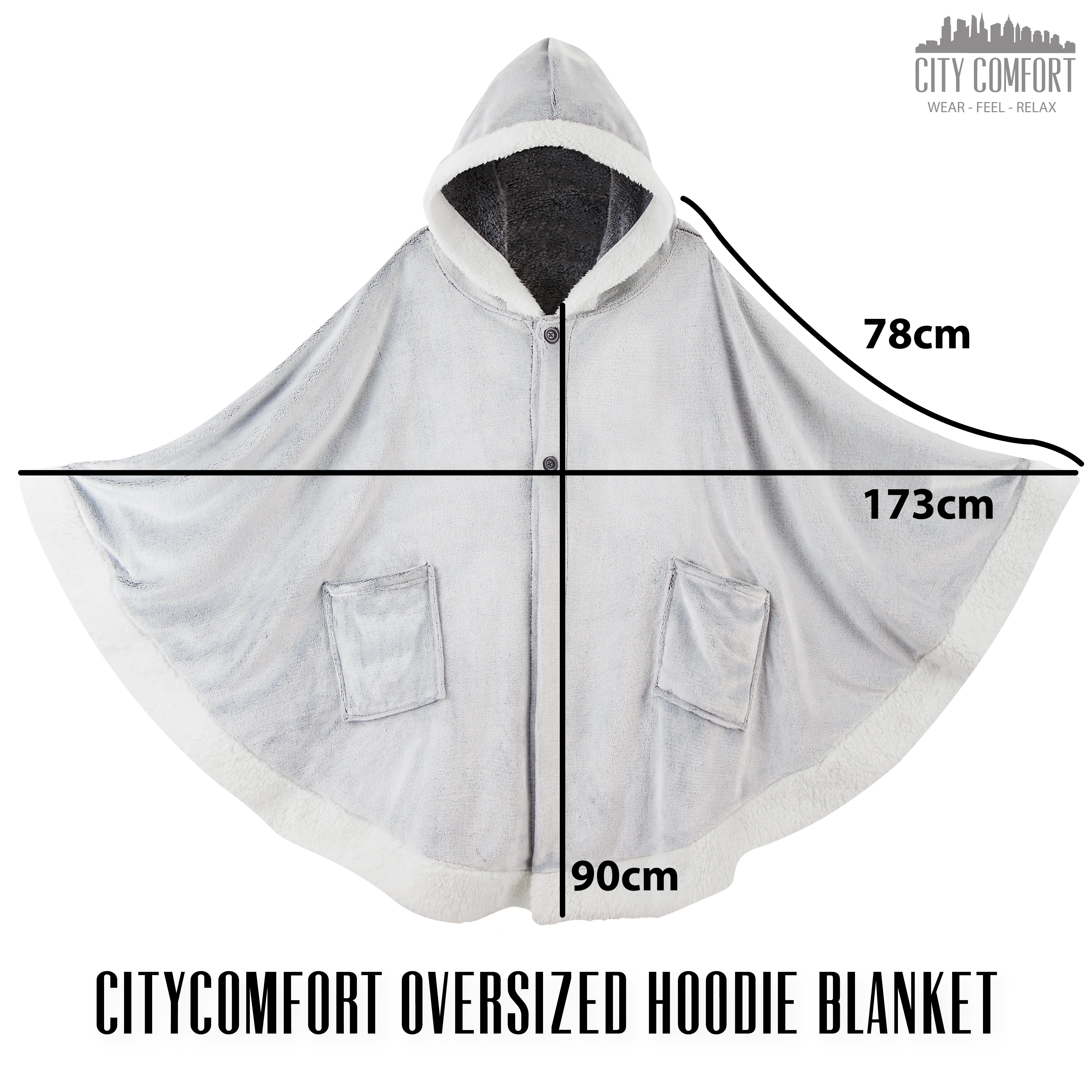 CityComfort Blanket Hoodie For Women Snuggle Sherpa Oversized Hoodie Blanket - Get Trend