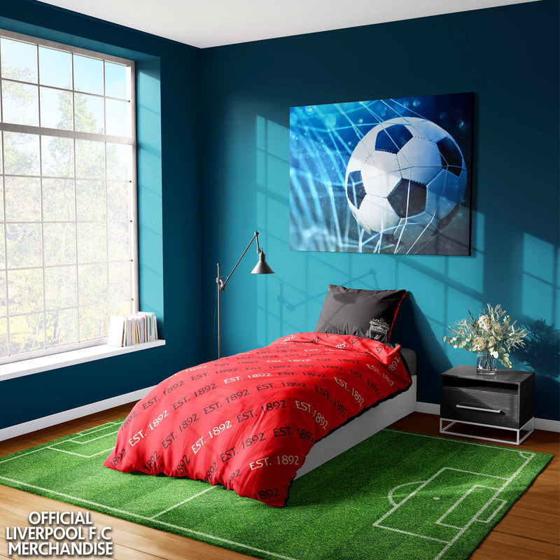 Liverpool F.C. Bedding & Linen, Single Duvet Set with Pillowcases, Football Gifts