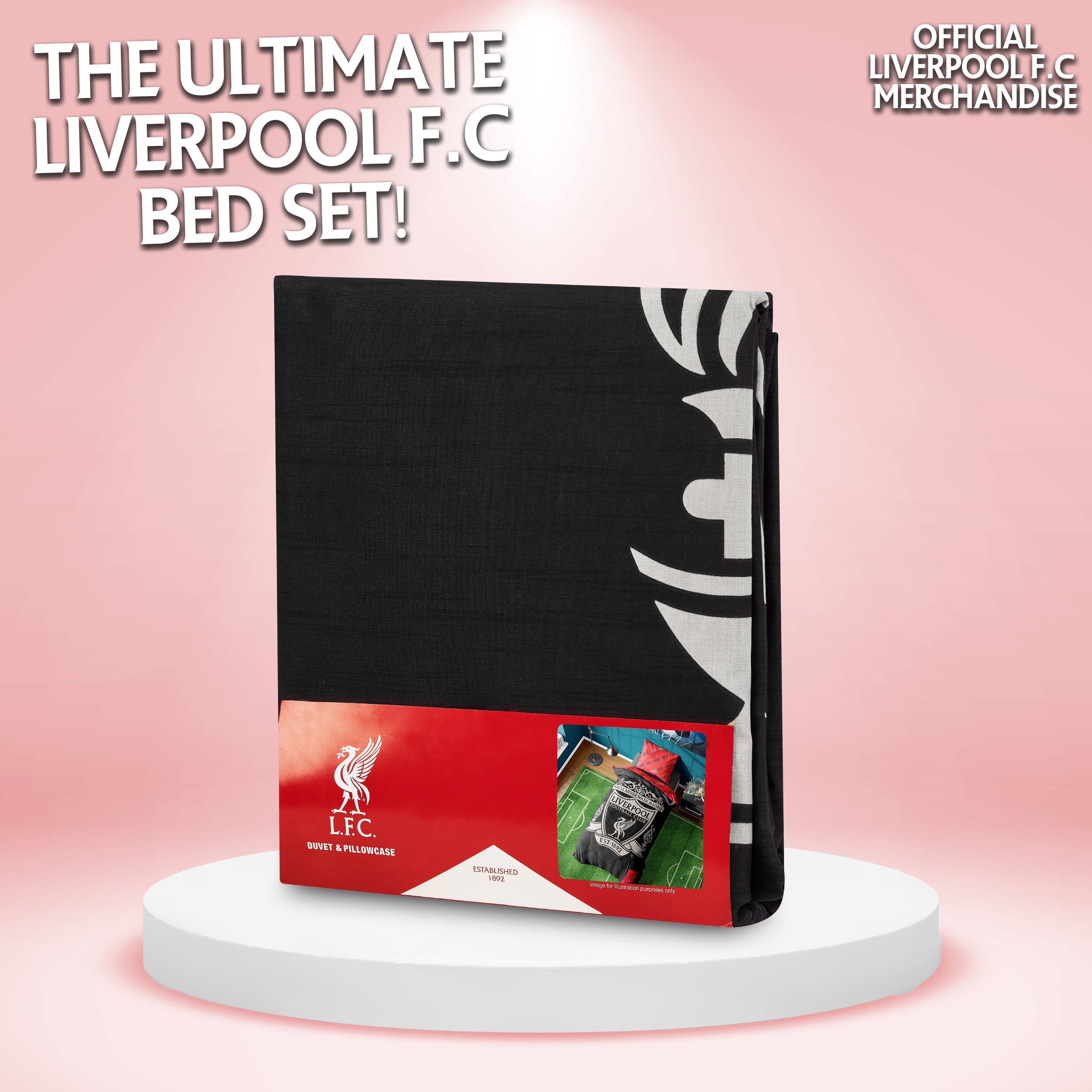 Liverpool F.C. Bedding & Linen, Single Duvet Set with Pillowcases, Football Gifts - Get Trend