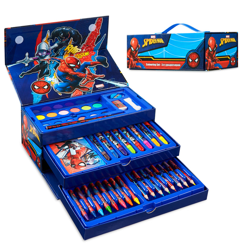 Marvel Art Set Spiderman Colouring Sets for Children with Over 40 Art Supplies for Kids