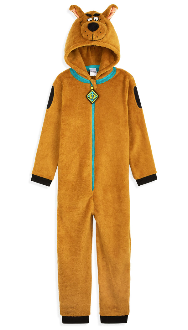 Scooby Doo Boys Pyjamas, 3D Hooded Onesie Boys Teens, Fleece Pyjamas for Kids