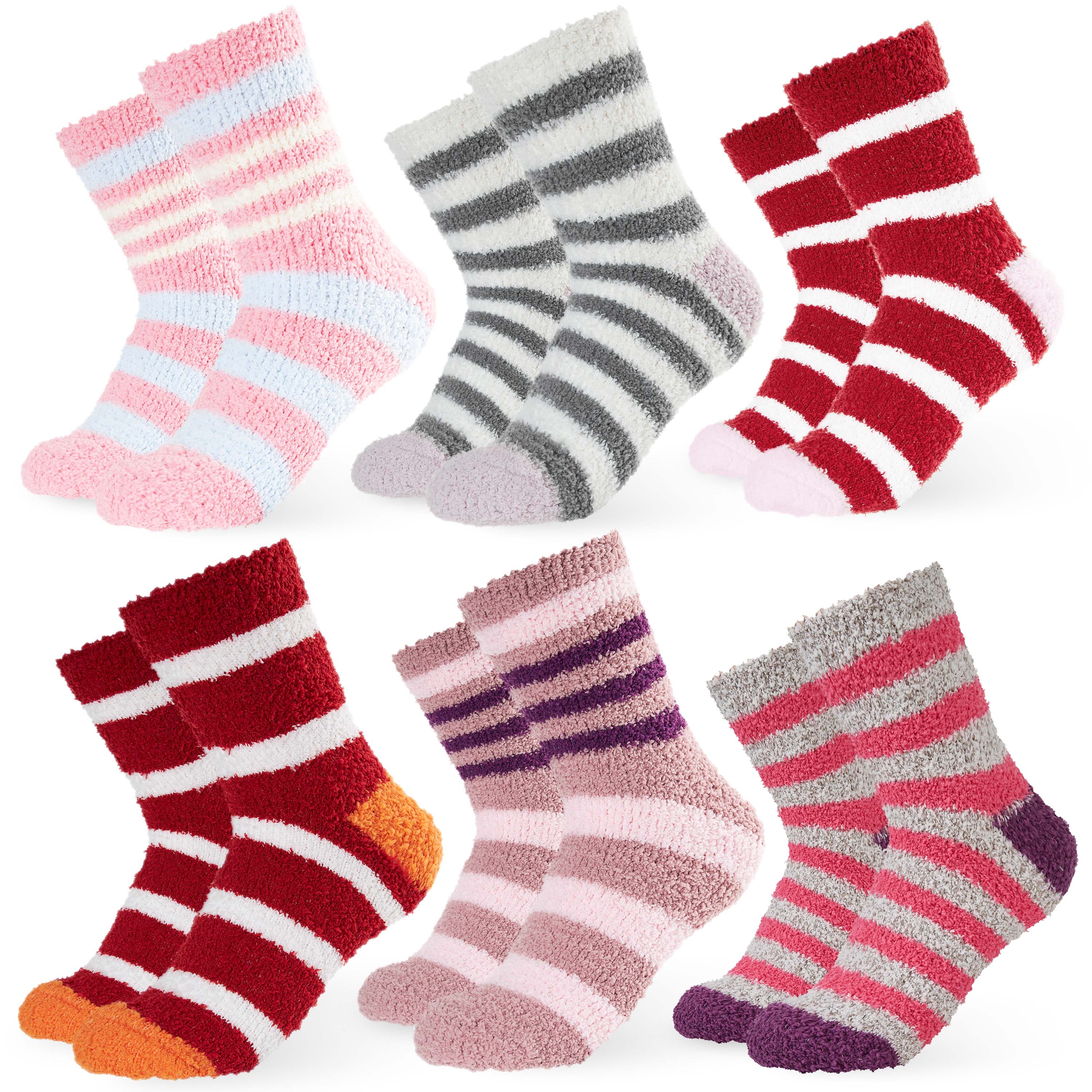 Cosy Winter Socks for Women Fluffy Super Soft Thermal Bed Socks Pack of 6 - Get Trend