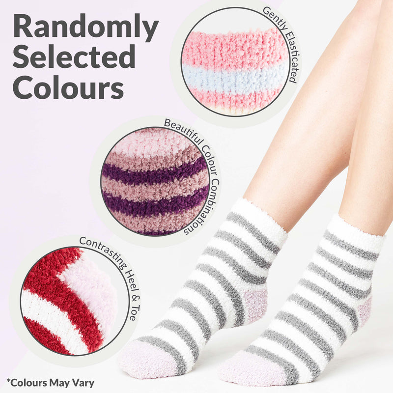 Cosy Winter Socks for Women Fluffy Super Soft Thermal Bed Socks Pack of 6 - Get Trend