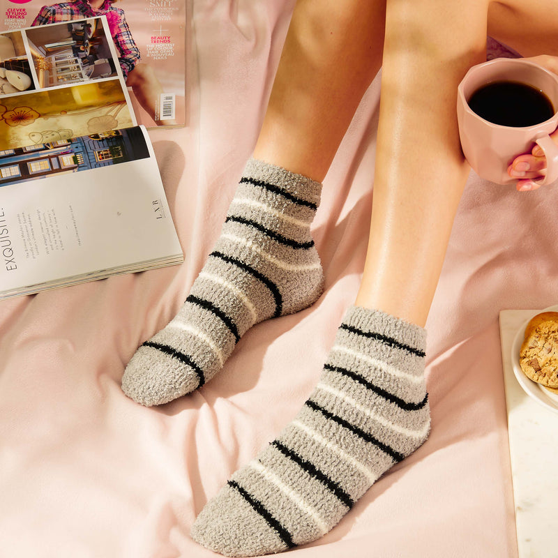 Cosy Winter Socks for Women Fluffy Super Soft Thermal Bed Socks Pack of 6
