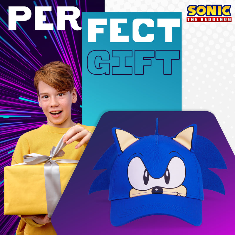 Sonic The Hedgehog 3D Baseball Cap for Boys