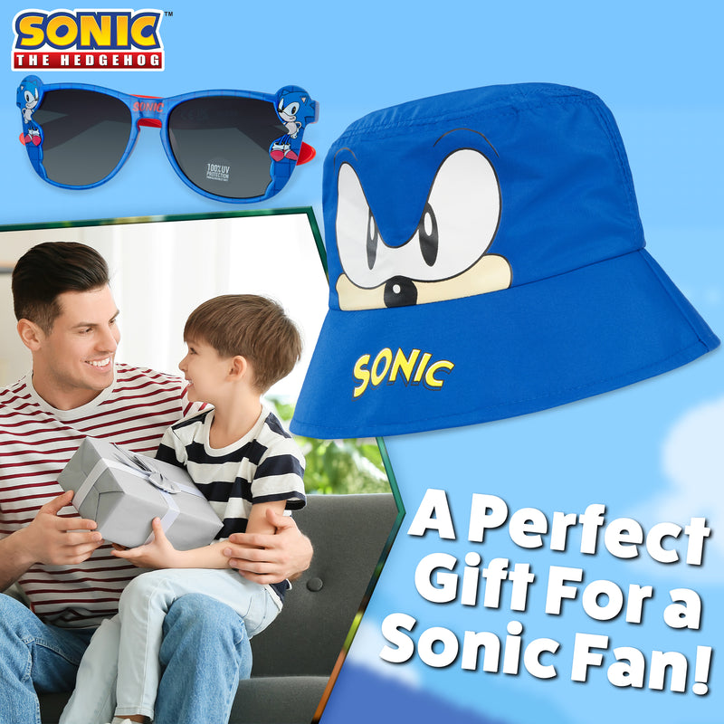 Sonic The Hedgehog Bucket Hat and Kids Sunglasses