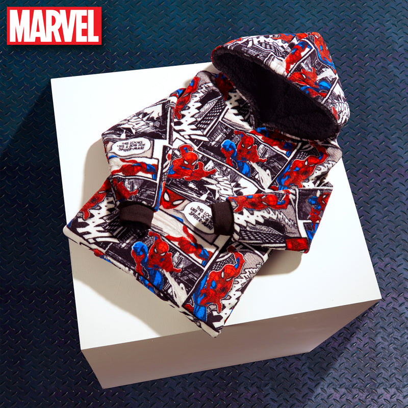 Marvel Spiderman Hoodie, Oversized Blanket Hoodie for Kids (Multi)