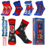 Marvel Boys Socks, Spiderman Multipack Crew Socks - Get Trend