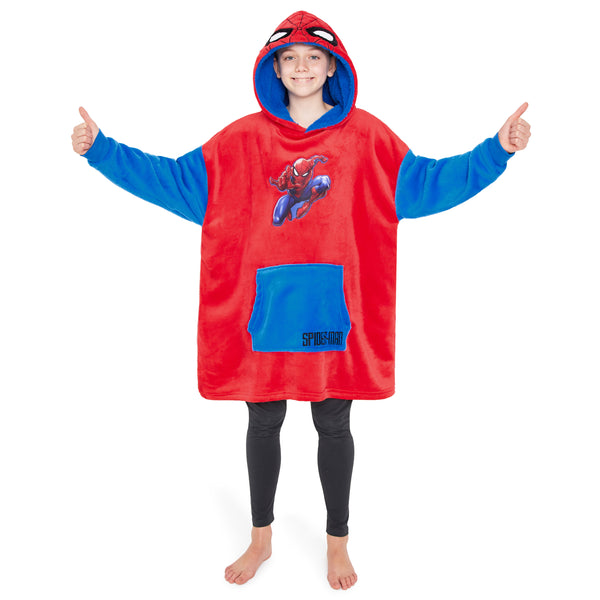 Marvel Spiderman Oversized Blanket Hoodie for Kids and Teens - Get Trend