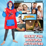 Marvel Spiderman Oversized Blanket Hoodie for Kids and Teens - Get Trend