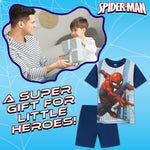 Marvel Spiderman Boys Pyjamas - Kids Superhero Short PJs - Get Trend