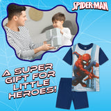 Marvel Spiderman Boys Pyjamas - Kids Superhero Short PJs - Get Trend