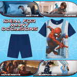 Marvel Spiderman Boys Pyjamas - Kids Superhero Short PJs - Get Trend