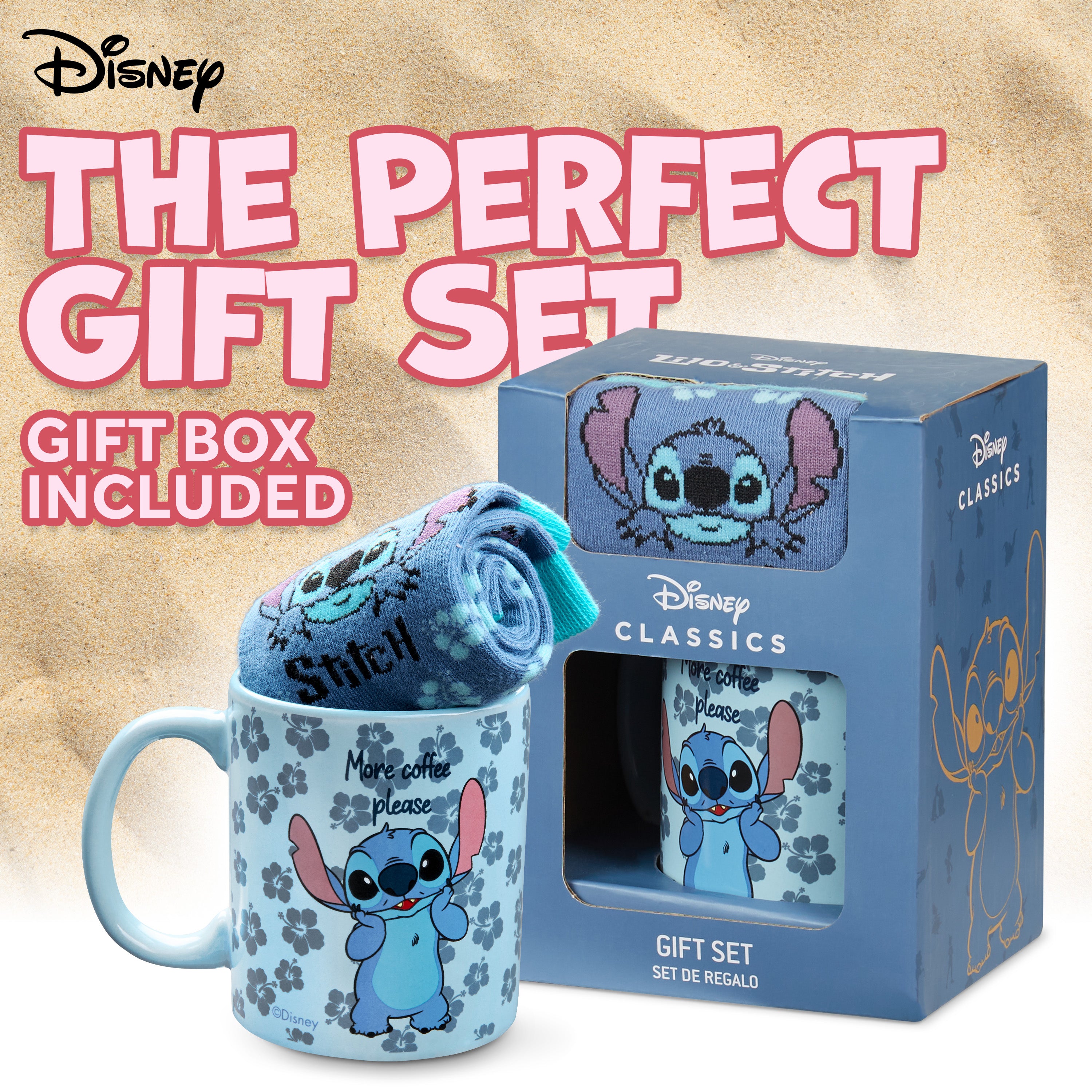 Disney Mug and Socks Gift Set - Lilo and Stitch Gifts - Stitch - Get Trend