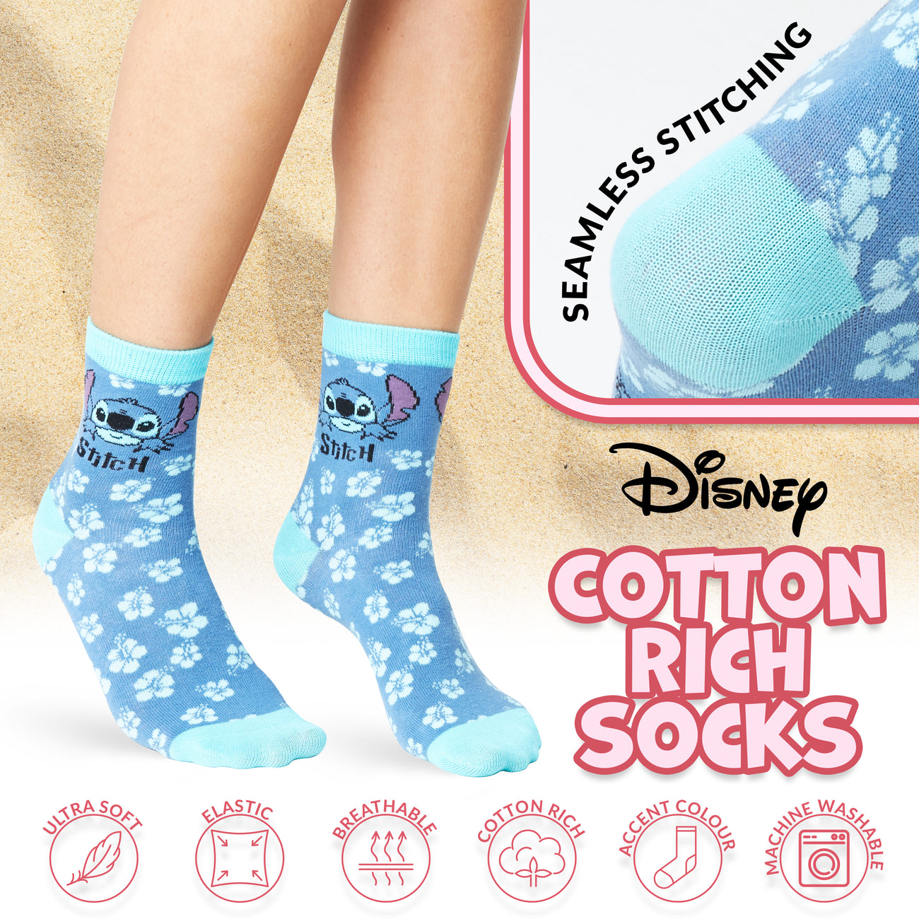 Disney Stitch Mug and Socks Gift Set for Women Teenagers Size 4-9 Womens  Socks and Mug for Kids and Adults Stitch Gifts (Dark Blue Stitch)