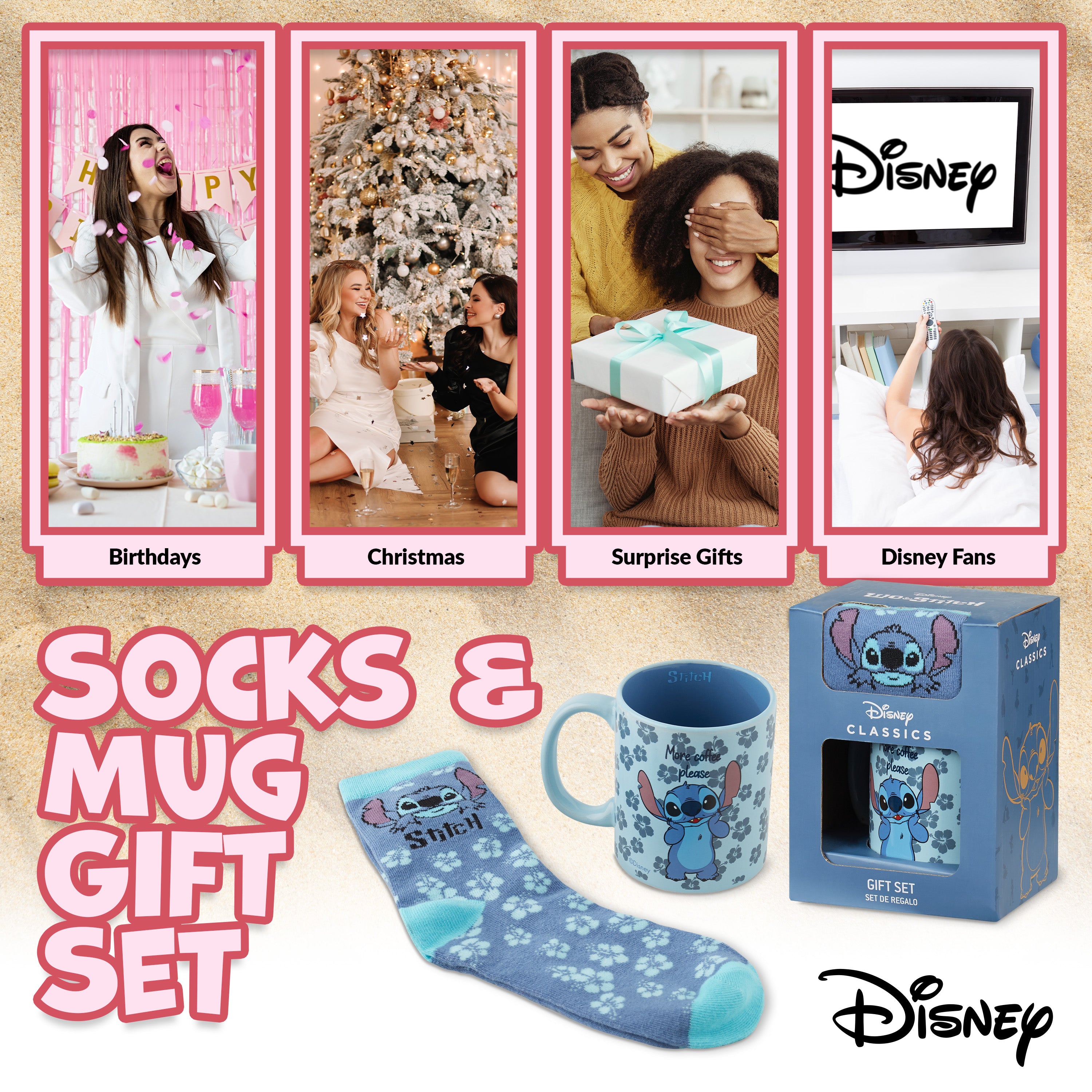 Disney Mug and Socks Gift Set - Lilo and Stitch Gifts - Stitch - Get Trend