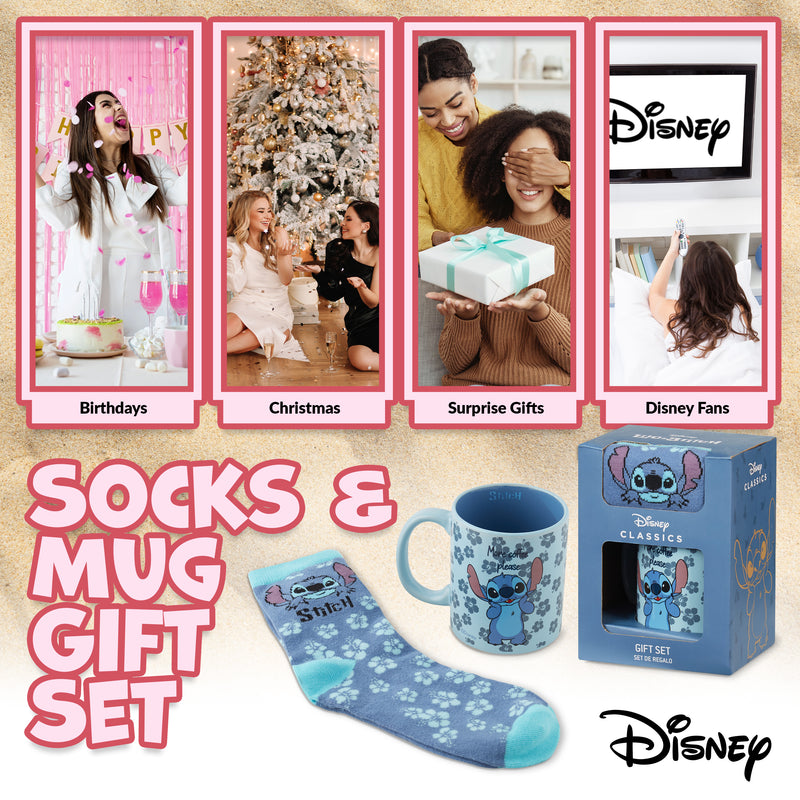 Disney Mug and Socks Gift Set - Lilo and Stitch Gifts - Stitch