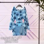 Stitch Flowers Disney Hoodie, Fleece Oversized Hoodie Blanket, Stitch Disney Gifts - Get Trend