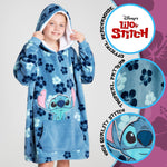 Stitch Flowers Disney Hoodie, Fleece Oversized Hoodie Blanket, Stitch Disney Gifts - Get Trend
