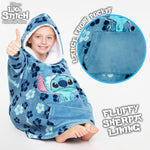 Stitch Flowers Disney Hoodie, Fleece Oversized Hoodie Blanket, Stitch Disney Gifts - Get Trend