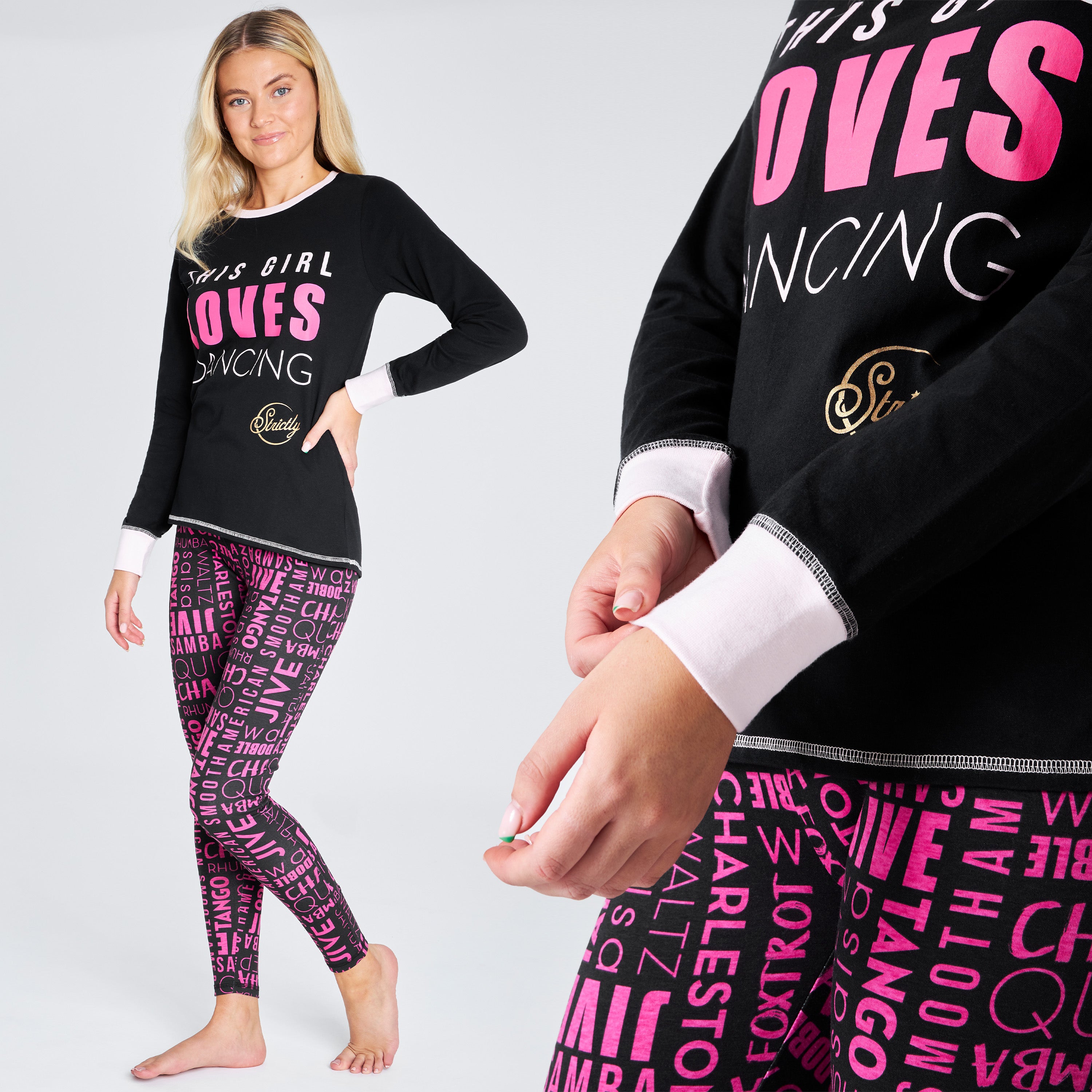Strictly Come Dancing Ladies Pyjamas - Long Sleeve Pyjama Sets - Get Trend